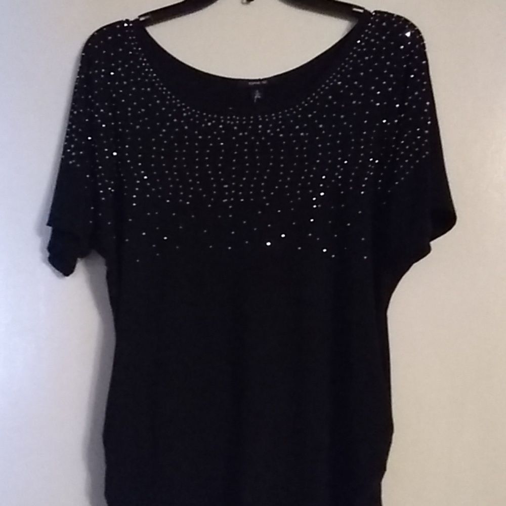 Espresso Black Evening Top